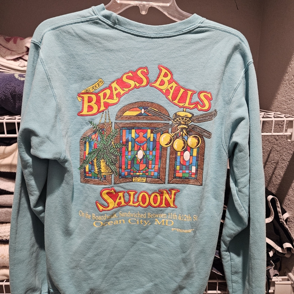 Vintage sweatshirt, small, teal